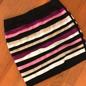 White House black market striped pencil skirt